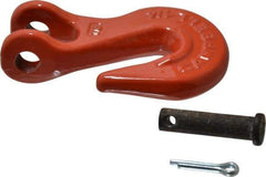 Campbell - 1/4 Inch Chain Diameter, Grade 70 Clevis Hook - 4,100 Lbs. Load Capacity, 3/08 Inch Inside Diameter, 11/32 Inch Pin Diameter, 5/16 Inch Hook Throat - Americas Industrial Supply