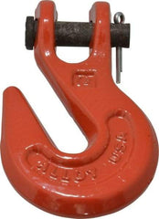 Campbell - 5/16 Inch Chain Diameter, Grade 70 Clevis Hook - 5,100 Lbs. Load Capacity, 15/32 Inch Inside Diameter, 7/16 Inch Pin Diameter, 3/8 Inch Hook Throat - Americas Industrial Supply