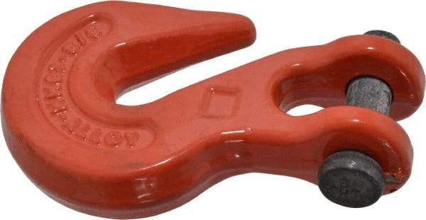 Campbell - 3/8 Inch Chain Diameter, Grade 70 Clevis Hook - 7,100 Lbs. Load Capacity, 17/32 Inch Inside Diameter, 1/02 Inch Pin Diameter, 7/16 Inch Hook Throat - Americas Industrial Supply