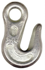 CM - 2,600 Lb Capacity, Chain Grade 43, Carbon Steel Eye Hook - Americas Industrial Supply