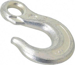 CM - 5,400 Lb Capacity, Chain Grade 43, Carbon Steel Eye Hook - 3-1/4" Reach, 11/16" Eye ID, 3/8" Chain Diam - Americas Industrial Supply