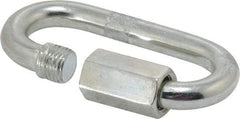 Campbell - Zinc Plated Carbon Steel Quick Link - 3/8" Diameter, 2,200 Lb Load Limit - Americas Industrial Supply