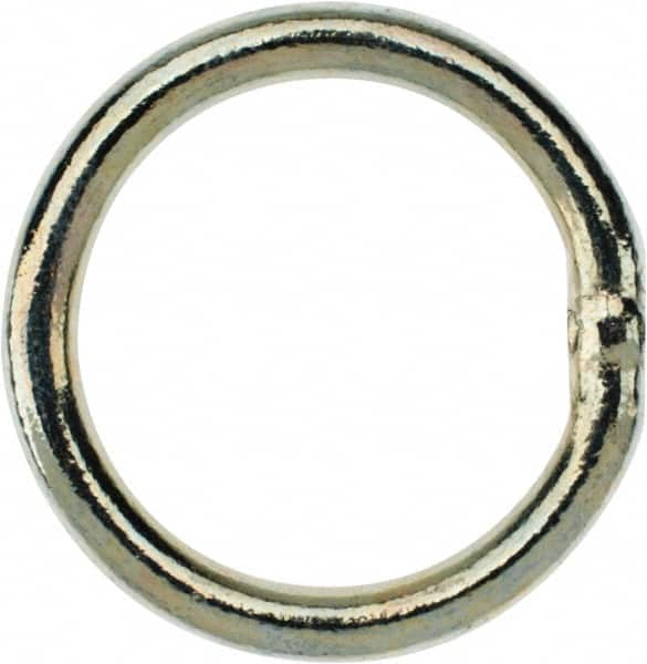 Campbell - 1/4 Inch Wire Size Welding Ring - 1-1/2 Inch Inside Diameter, 450 Lbs. Load Limit, Zinc Plated Finish - Americas Industrial Supply