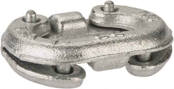 Campbell - Galvanized Carbon Steel Connecting Link - 1/4" Diameter, 1,400 Lb Load Limit - Americas Industrial Supply