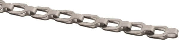 Made in USA - 0.018" Diam Stainless Steel Plumber's Safety Chain - 50 Lb Load Limit, 27 Links per Foot, #2/0, Standard Finish - Americas Industrial Supply