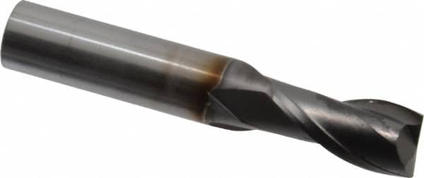 OSG - 1/2", 1" LOC, 1/2" Shank Diam, 3" OAL, 2 Flute, Solid Carbide Square End Mill - Single End, Diamond Finish, Spiral Flute, 30° Helix, Centercutting, Right Hand Cut, Right Hand Flute, Series 7020 - Americas Industrial Supply