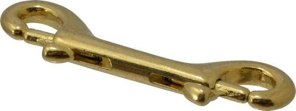 Value Collection - 3-1/2" Long Double End Bolt Snap - Solid Brass with 1/4" Snap Opening - Americas Industrial Supply