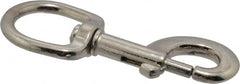 Value Collection - 3-11/16" Long Oval Swivel Eye Bolt Snap - Zinc Alloy with 5/16" Snap Opening - Americas Industrial Supply