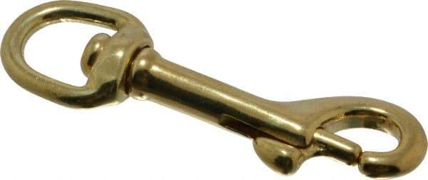 Value Collection - 3" Long Oval Swivel Eye Bolt Snap - Solid Brass with 1/4" Snap Opening - Americas Industrial Supply