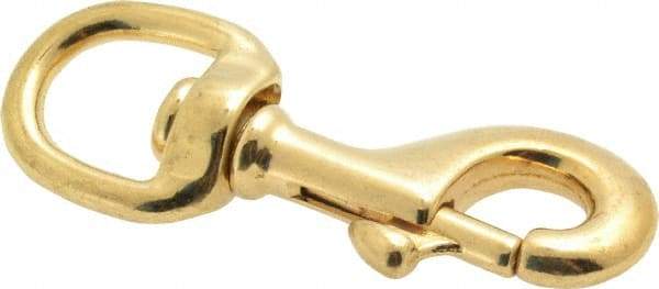 Value Collection - 3-1/8" Long Oval Swivel Eye Bolt Snap - Solid Brass with 5/16" Snap Opening - Americas Industrial Supply