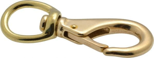 Value Collection - 3-3/4" Long Swivel Eye Boat Snap - Solid Brass with 1/2" Snap Opening - Americas Industrial Supply