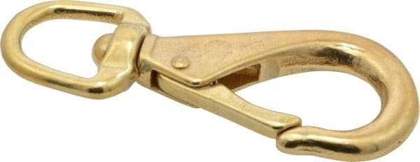 Value Collection - 4-1/2" Long Swivel Eye Boat Snap - Solid Brass with 9/16" Snap Opening - Americas Industrial Supply
