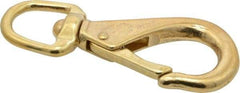 Value Collection - 4-1/2" Long Swivel Eye Boat Snap - Solid Brass with 9/16" Snap Opening - Americas Industrial Supply