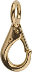 Value Collection - 3-1/4" Long Fixed Eye Boat Snap - Solid Brass with 1/2" Snap Opening - Americas Industrial Supply