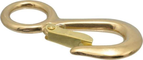 Value Collection - 4-3/4" Long Snap Hook - Solid Brass with 3/4" Snap Opening - Americas Industrial Supply