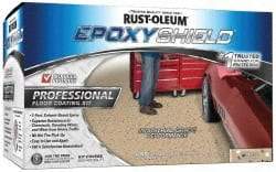 Rust-Oleum - 2 Gal (2) One Gallon Cans Gloss Dunes Tan 2 Part Epoxy Floor Coating - <250 g/L VOC Content - Americas Industrial Supply