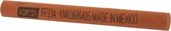 Norton - 4" Long x 3/8" Diam x 3/8" Thick, Aluminum Oxide Sharpening Stone - Round, Fine Grade - Americas Industrial Supply
