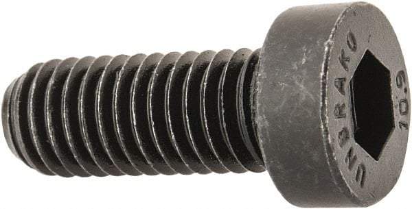 Unbrako - M8x1.25 Metric Coarse Hex Socket Drive, Low Socket Cap Screw - Grade 10.9 Alloy Steel, Black Oxide Finish, 20mm Length Under Head - Americas Industrial Supply