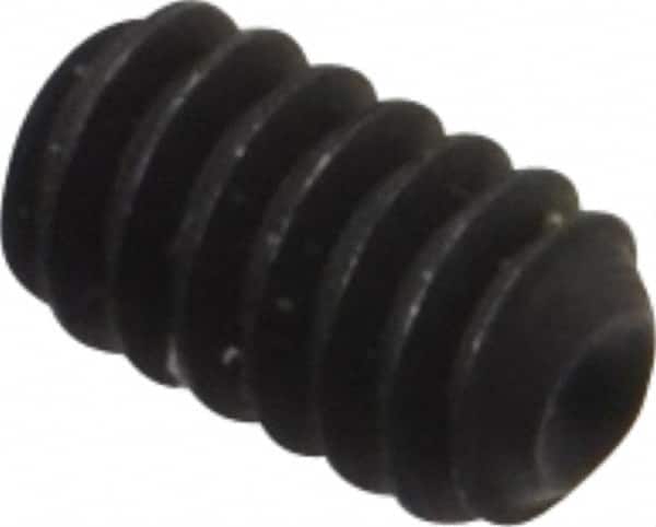 Unbrako - #4-40 UNC, 3/16" OAL, Cup Point Set Screw - Grade 8 Alloy Steel, 0.05" Key - Americas Industrial Supply