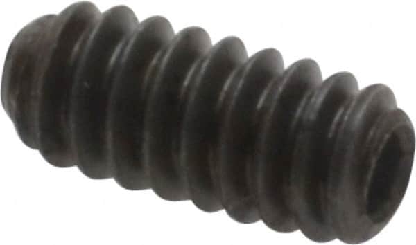 Unbrako - #4-40 UNC, 1/4" OAL, Cup Point Set Screw - Grade 8 Alloy Steel, 0.05" Key - Americas Industrial Supply
