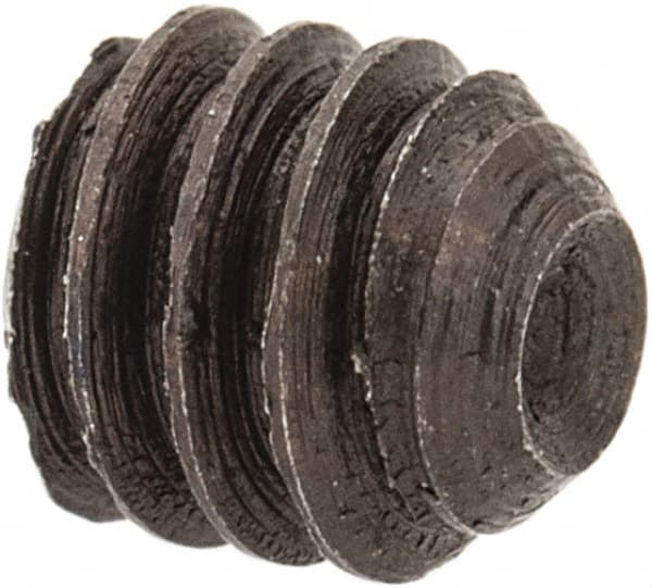 Unbrako - #5-40 UNC, 1/8" OAL, Cup Point Set Screw - Grade 8 Alloy Steel, 1/16" Key - Americas Industrial Supply