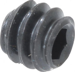 Unbrako - #6-32 UNC, 1/8" OAL, Cup Point Set Screw - Grade 8 Alloy Steel, 1/16" Key - Americas Industrial Supply