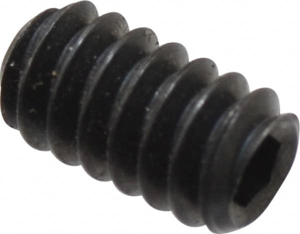 Unbrako - #6-32 UNC, 1/4" OAL, Cup Point Set Screw - Grade 8 Alloy Steel, 1/16" Key - Americas Industrial Supply