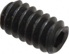Unbrako - #6-32 UNC, 1/4" OAL, Cup Point Set Screw - Grade 8 Alloy Steel, 1/16" Key - Americas Industrial Supply