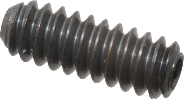 Unbrako - #6-32 UNC, 3/8" OAL, Cup Point Set Screw - Grade 8 Alloy Steel, 1/16" Key - Americas Industrial Supply