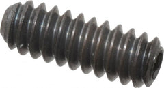 Unbrako - #6-32 UNC, 3/8" OAL, Cup Point Set Screw - Grade 8 Alloy Steel, 1/16" Key - Americas Industrial Supply