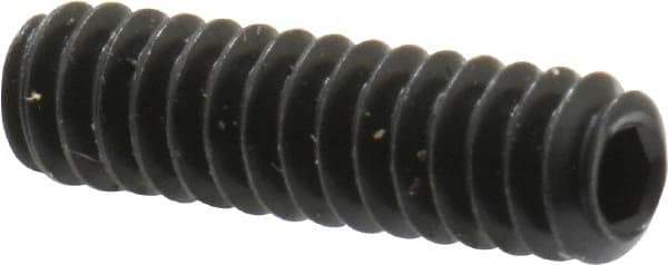 Unbrako - #6-32 UNC, 1/2" OAL, Cup Point Set Screw - Grade 8 Alloy Steel, 1/16" Key - Americas Industrial Supply