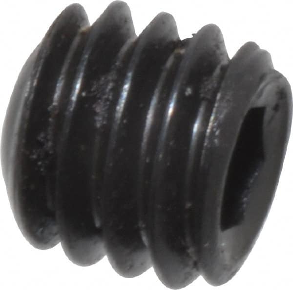 Unbrako - #6-40 UNF, 1/8" OAL, Cup Point Set Screw - Grade 8 Alloy Steel, 1/16" Key - Americas Industrial Supply