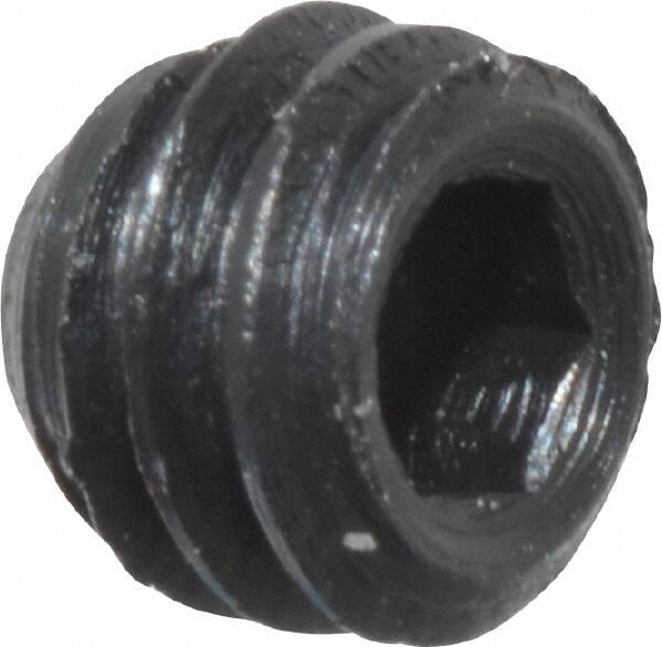 Unbrako - #8-32 UNC, 1/8" OAL, Cup Point Set Screw - Grade 8 Alloy Steel, 5/64" Key - Americas Industrial Supply