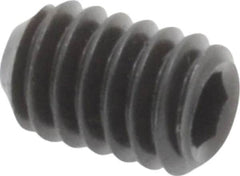 Unbrako - #8-32 UNC, 1/4" OAL, Cup Point Set Screw - Grade 8 Alloy Steel, 5/64" Key - Americas Industrial Supply