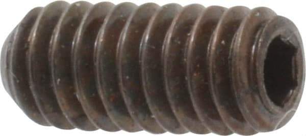 Unbrako - #8-32 UNC, 3/8" OAL, Cup Point Set Screw - Grade 8 Alloy Steel, 5/64" Key - Americas Industrial Supply