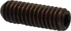 Unbrako - #8-32 UNC, 1/2" OAL, Cup Point Set Screw - Grade 8 Alloy Steel, 5/64" Key - Americas Industrial Supply