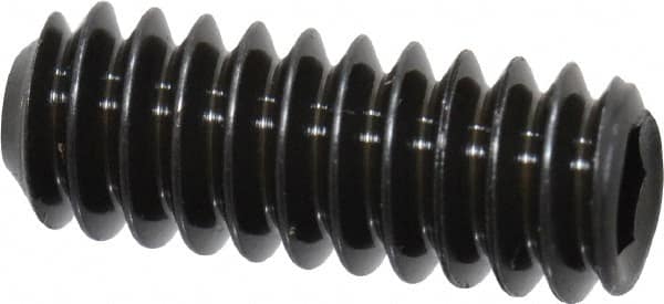 Unbrako - #10-24 UNC, 1/2" OAL, Cup Point Set Screw - Grade 8 Alloy Steel, 3/32" Key - Americas Industrial Supply