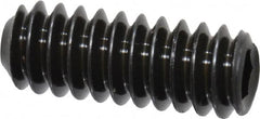 Unbrako - #10-24 UNC, 1/2" OAL, Cup Point Set Screw - Grade 8 Alloy Steel, 3/32" Key - Americas Industrial Supply