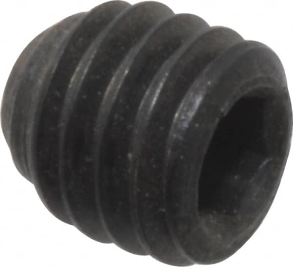 Unbrako - #10-32 UNF, 3/16" OAL, Cup Point Set Screw - Grade 8 Alloy Steel, 3/32" Key - Americas Industrial Supply
