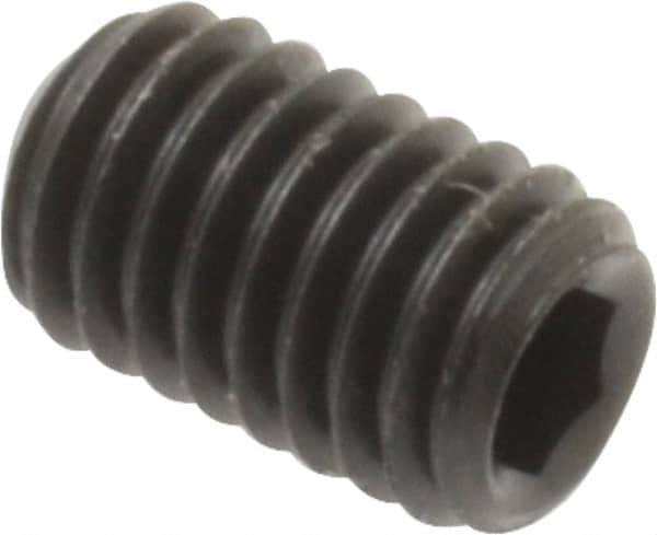 Unbrako - #10-32 UNF, 5/16" OAL, Cup Point Set Screw - Grade 8 Alloy Steel, 3/32" Key - Americas Industrial Supply