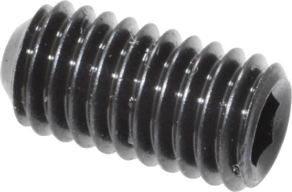 Unbrako - #10-32 UNF, 3/8" OAL, Cup Point Set Screw - Grade 8 Alloy Steel, 3/32" Key - Americas Industrial Supply