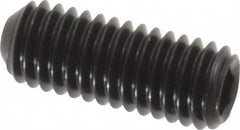 Unbrako - #10-32 UNF, 1/2" OAL, Cup Point Set Screw - Grade 8 Alloy Steel, 3/32" Key - Americas Industrial Supply