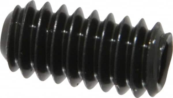 Unbrako - 1/4-20 UNC, 1/2" OAL, Cup Point Set Screw - Grade 8 Alloy Steel, 1/8" Key - Americas Industrial Supply