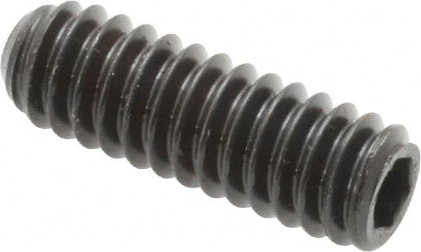 Unbrako - 1/4-20 UNC, 3/4" OAL, Cup Point Set Screw - Grade 8 Alloy Steel, 1/8" Key - Americas Industrial Supply