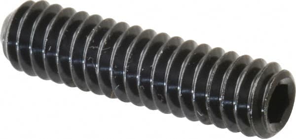 Unbrako - 1/4-20 UNC, 1" OAL, Cup Point Set Screw - Grade 8 Alloy Steel, 1/8" Key - Americas Industrial Supply