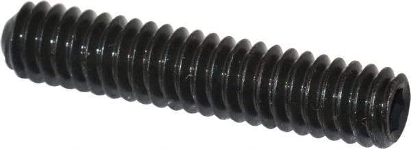 Unbrako - 1/4-20 UNC, 1-1/4" OAL, Cup Point Set Screw - Grade 8 Alloy Steel, 1/8" Key - Americas Industrial Supply
