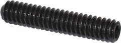 Unbrako - 1/4-20 UNC, 1-1/4" OAL, Cup Point Set Screw - Grade 8 Alloy Steel, 1/8" Key - Americas Industrial Supply