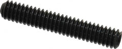 Unbrako - 1/4-20 UNC, 1-1/2" OAL, Cup Point Set Screw - Grade 8 Alloy Steel, 1/8" Key - Americas Industrial Supply