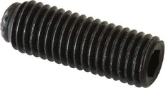 Unbrako - 1/4-28 UNF, 3/4" OAL, Cup Point Set Screw - Grade 8 Alloy Steel, 1/8" Key - Americas Industrial Supply