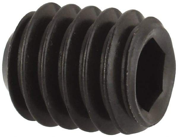 Unbrako - 5/16-18 UNC, 3/8" OAL, Cup Point Set Screw - Grade 8 Alloy Steel, 3/32" Key - Americas Industrial Supply